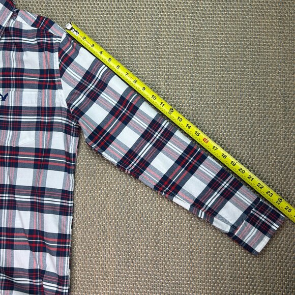 American Eagle Classic Fit Plaid Button Down Shirt - Picture 11 of 11